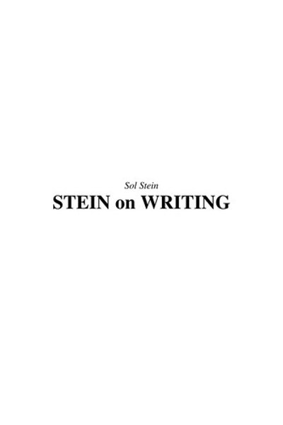 Stein on writing