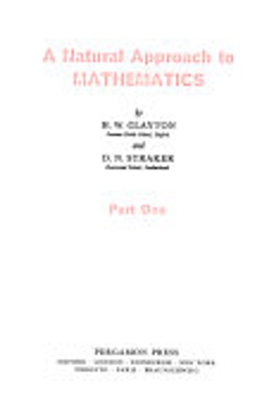 A natural approach to mathematics