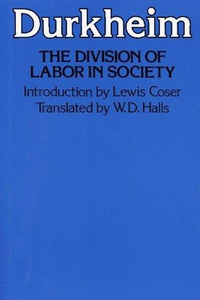 Cover of De la division du travail social