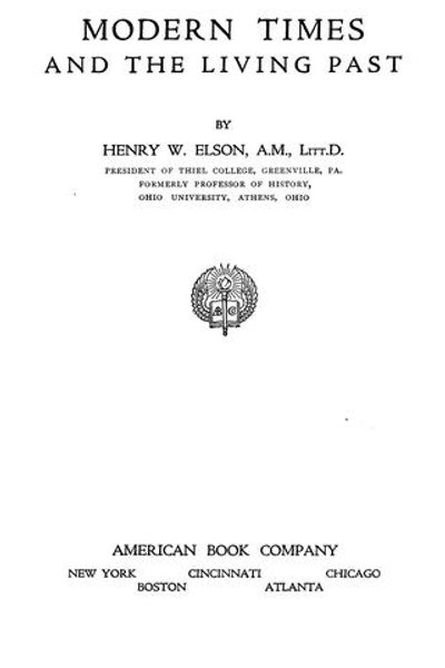 Cover of Modern times and the living past