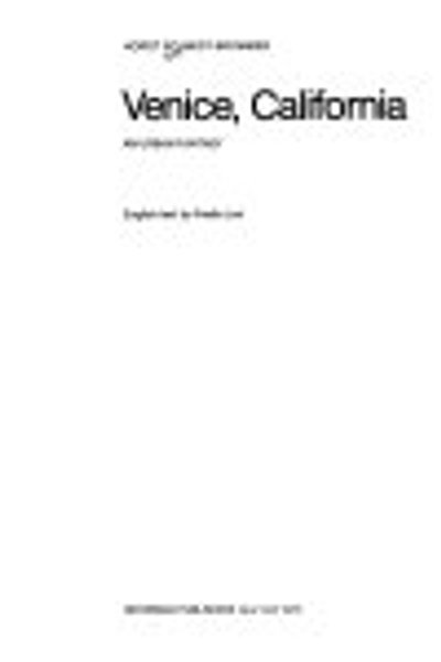 Venice, California; an urban fantasy