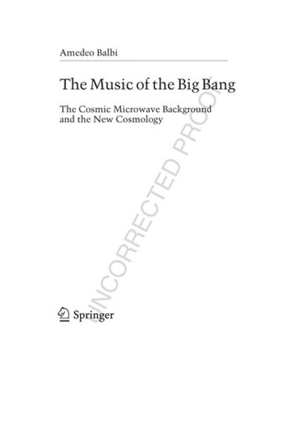Cover of The music of the big bang