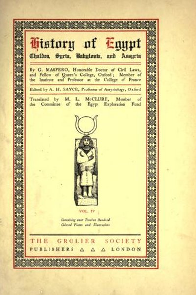 Cover of History of Egypt, Chaldea, Syria, Babylonia, And Assyria