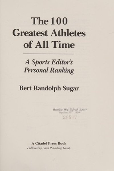 Cover of The 100 greatest athletes of all time