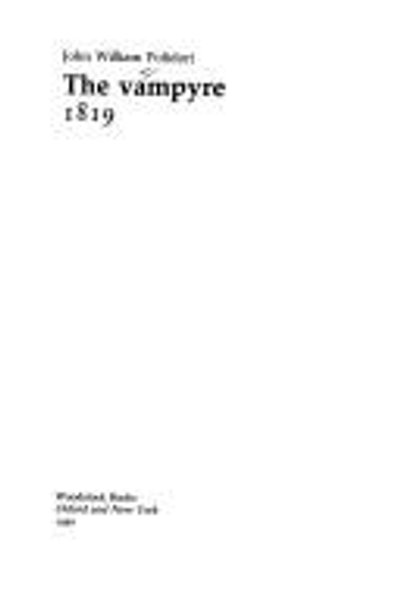 Cover of The Vampyre