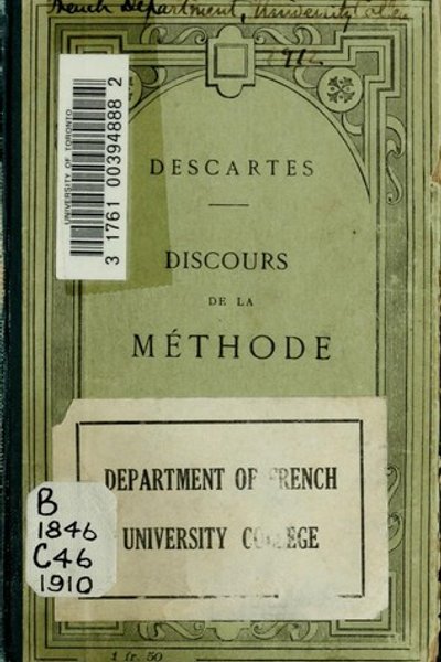 Cover of Discours de la méthode