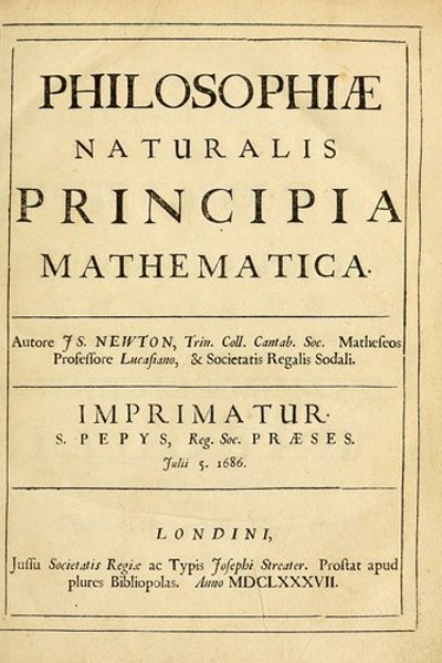 Cover of Philosophiae naturalis principia mathematica