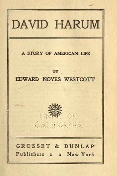 Cover of David Harum