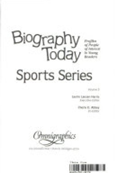 Cover of Biography Today Sports Series