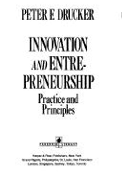 Cover of Innovation and Entrepreneurship