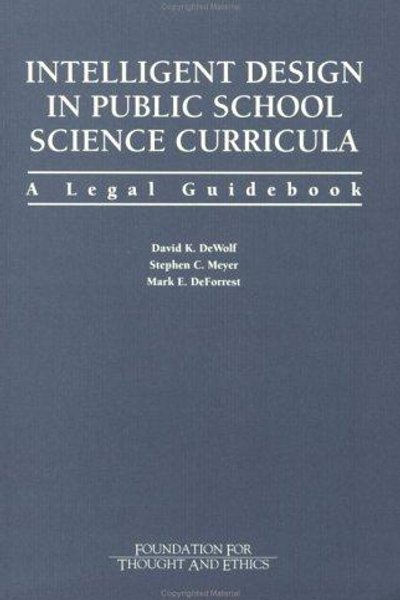 Cover of Intelligent Design in Public School Science Curriculum