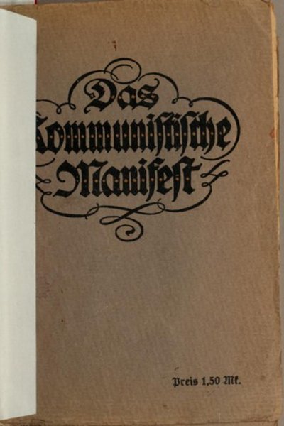 Cover of Manifest der Kommunistischen Partei